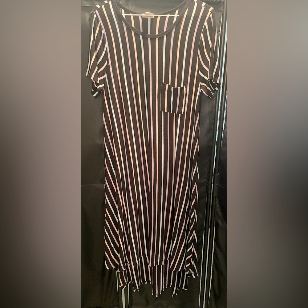 Lula Roe multicolor shirt dress